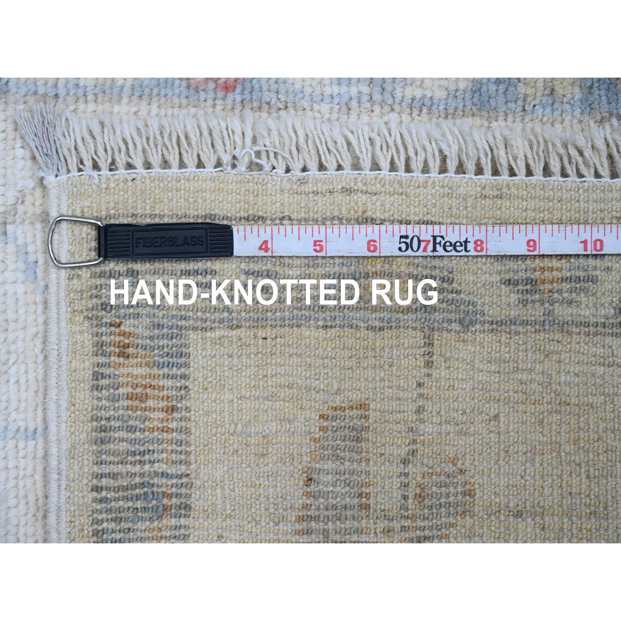 Ivory 1'11" x 2'11" Oushak And Peshawar Hand knotted Wool Rug - Sku: O020757