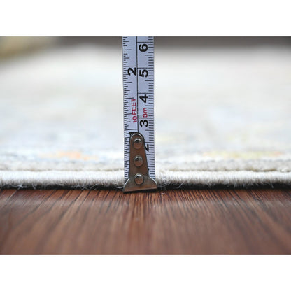 Oushak And Peshawar Wool Hand Knotted Rug Grey 3.9x12.1 -O020759