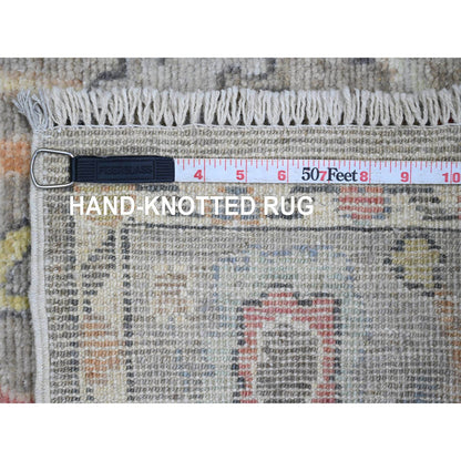 Oushak And Peshawar Wool Hand Knotted Rug Grey 3.9x12.1 -O020759