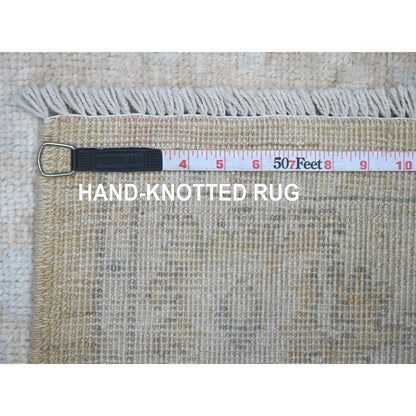 Oushak And Peshawar Wool Hand Knotted Rug Brown 3.11x5.9 -O020768