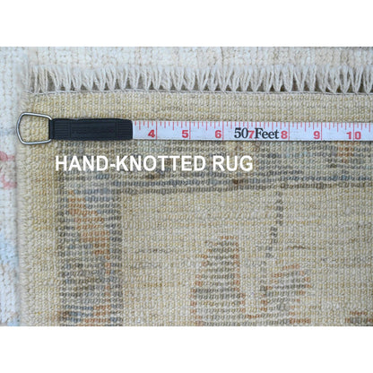 Oushak And Peshawar Wool Hand Knotted Rug Ivory 2.2x3.0 -O020771