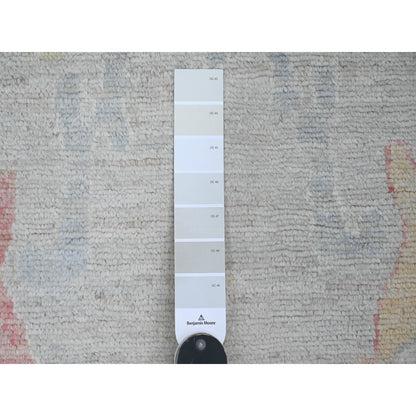 Oushak And Peshawar Wool Hand Knotted Rug Grey 6.2x11.8 -O020781