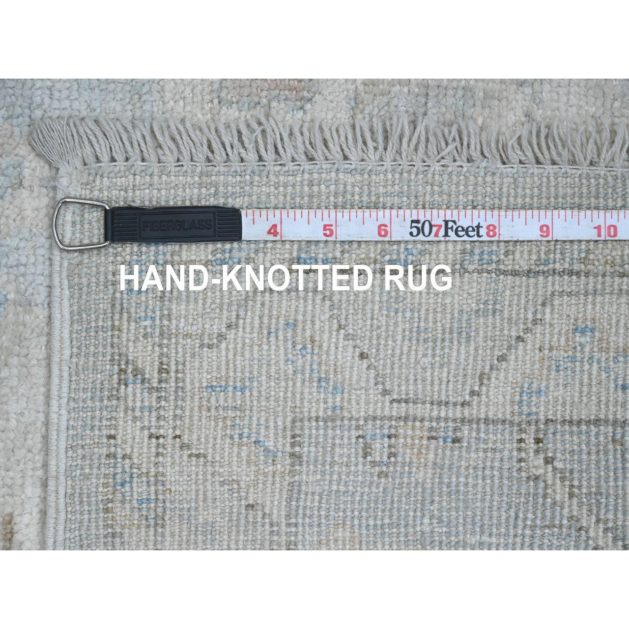 Gray 2'8" x 9'8" Oushak And Peshawar Hand knotted Wool Rug - Sku: O020791