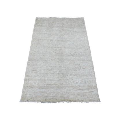 Oushak And Peshawar Wool Hand Knotted Rug Ivory 3.3x4.11 -O020801