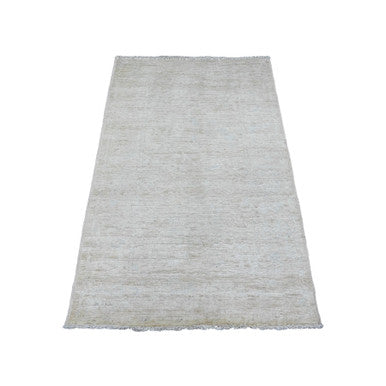 Oushak And Peshawar Wool Hand Knotted Rug Ivory 3.3x4.11 -O020801