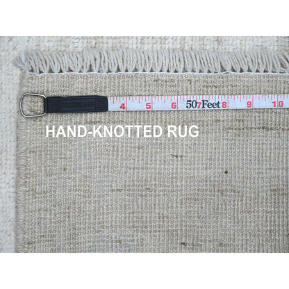 Oushak And Peshawar Wool Hand Knotted Rug Ivory 3.3x4.11 -O020801