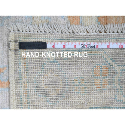 Oushak And Peshawar Wool Hand Knotted Rug Grey 2.10x4.9 -O020805