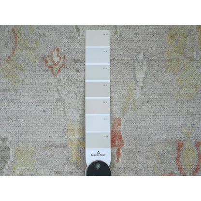 Oushak And Peshawar Wool Hand Knotted Rug Grey 3.11x5.9 -O020809