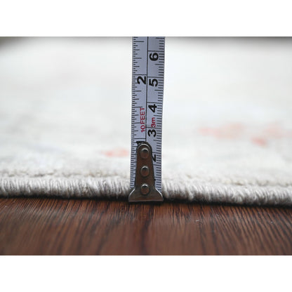 Oushak And Peshawar Wool Hand Knotted Rug Grey 3.11x5.9 -O020809