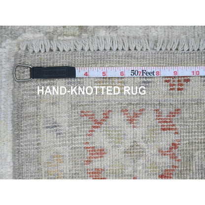 Oushak And Peshawar Wool Hand Knotted Rug Grey 3.11x5.9 -O020809
