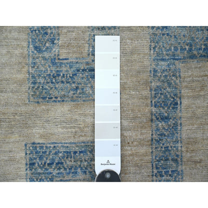 Tribal & Geometric Wool Hand Knotted Rug Blue 2.0x3.1 -O020824