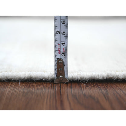 Modern and Contemporary Wool Hand Knotted Rug Ivory 2.0x3.0 -O020825