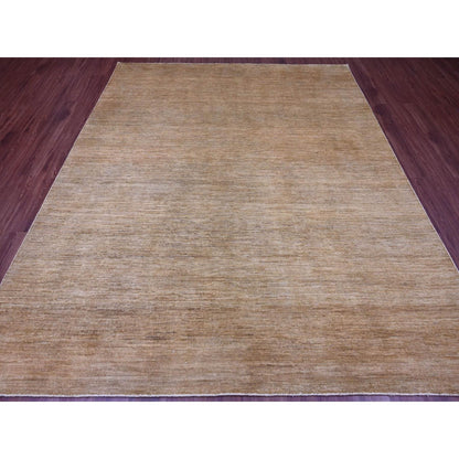 Modern and Contemporary Wool Hand Knotted Rug Brown 7.10x9.5 -O020829