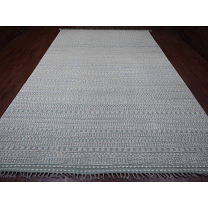 Tribal & Geometric Wool Hand Knotted Rug Green 9.7x14.3 -O020830