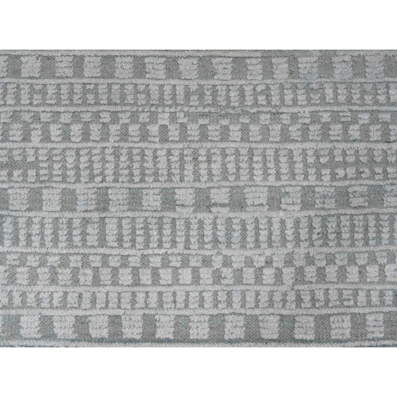 Green 9'7" x 14'3" Tribal & Geometric Hand knotted Wool Rug - Sku: O020830
