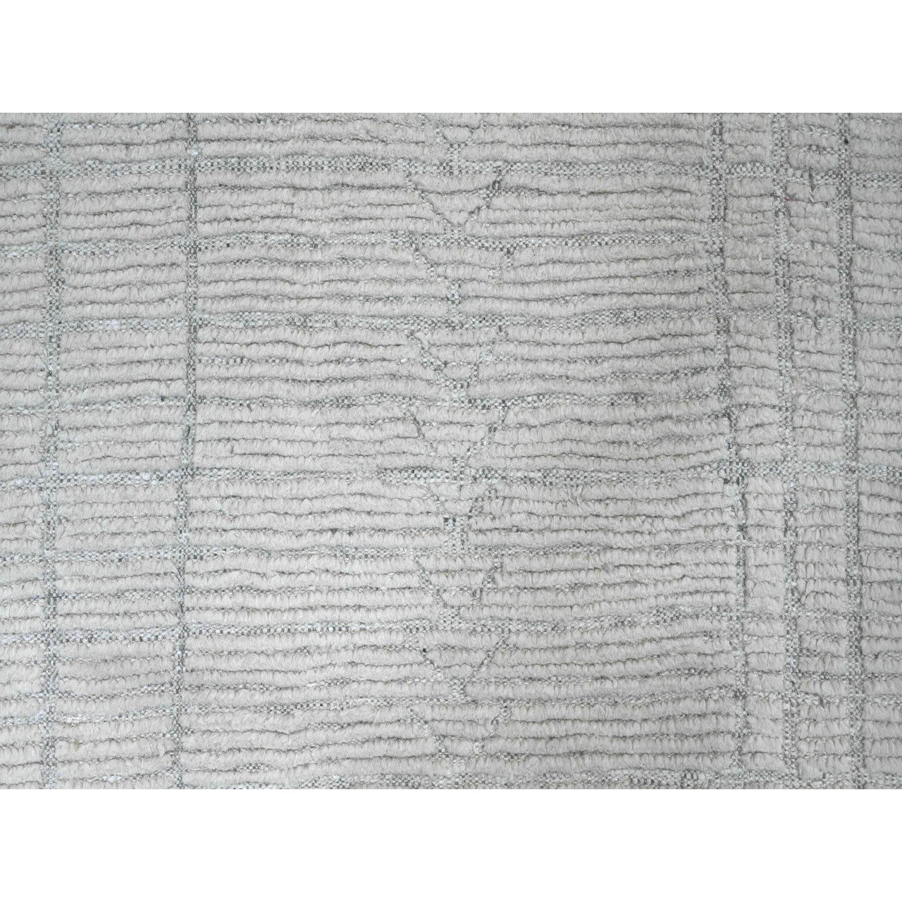 Ivory 8'10" x 12'2" Tribal & Geometric Hand knotted Wool Rug - Sku: O020831