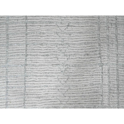 Tribal & Geometric Wool Hand Knotted Rug Ivory 8.10x12.2 -O020831