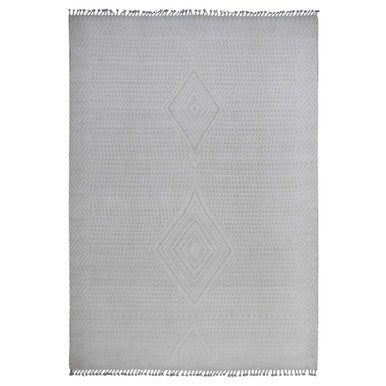 Tribal & Geometric Wool Hand Knotted Rug Ivory 8.10x12.8 -O020833