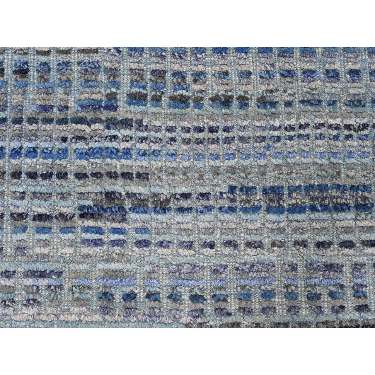 Blue 8'1" x 10'8" Tribal & Geometric Hand knotted Wool Rug - Sku: O020834