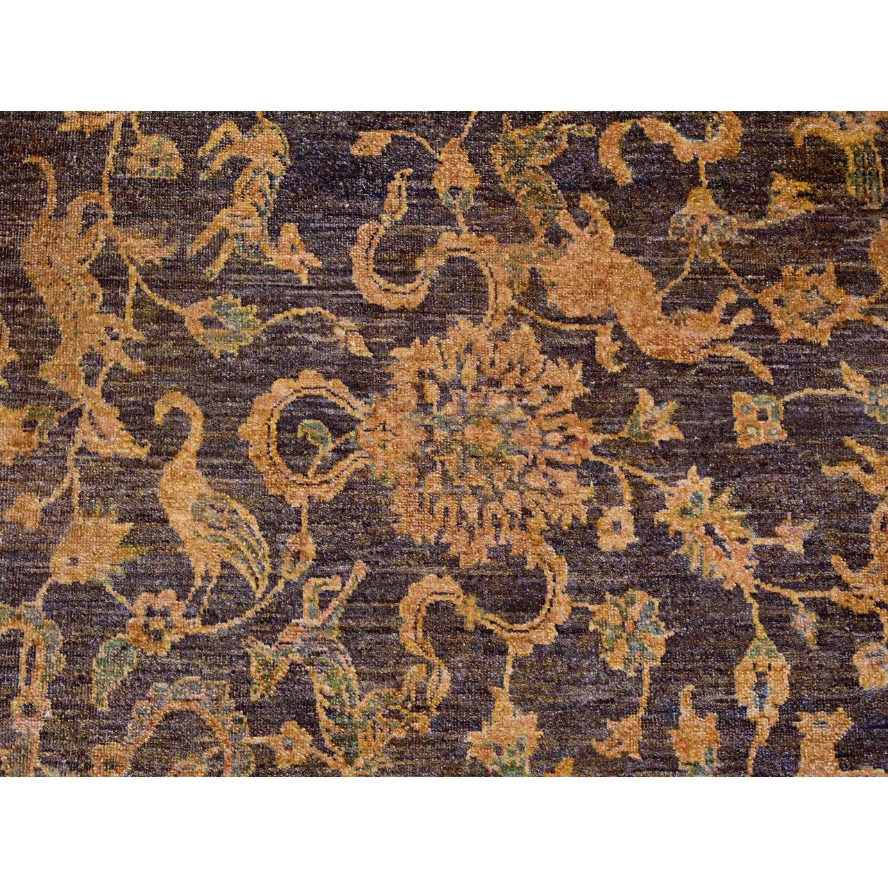 Brown 8'6" x 11'10" Overdyed & Vintage Hand knotted Wool Rug - Sku: O020837