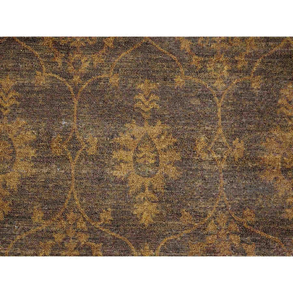 Tribal & Geometric Wool Hand Knotted Rug Brown 7.10x10.1 -O020838