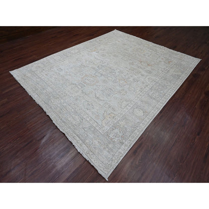 Oushak And Peshawar Wool Hand Knotted Rug Grey 8.0x9.10 -O020840