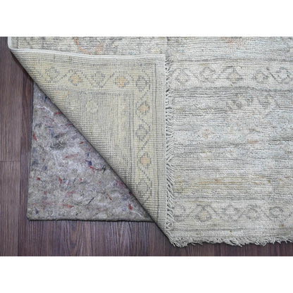Oushak And Peshawar Wool Hand Knotted Rug Grey 8.0x9.10 -O020840