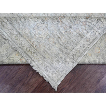 Oushak And Peshawar Wool Hand Knotted Rug Grey 8.0x9.10 -O020840