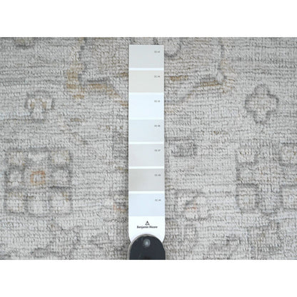 Oushak And Peshawar Wool Hand Knotted Rug Grey 8.0x9.10 -O020840