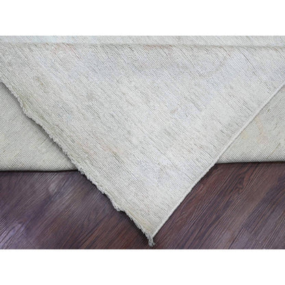 Oushak And Peshawar Wool Hand Knotted Rug Grey 10.0x13.8 -O020843