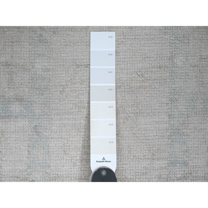 Oushak And Peshawar Wool Hand Knotted Rug Grey 4.1x8.0 -O020862