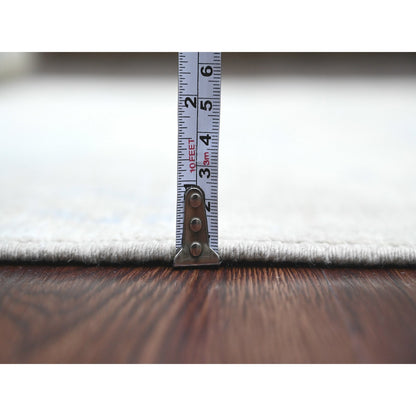Oushak And Peshawar Wool Hand Knotted Rug Grey 4.1x8.0 -O020862