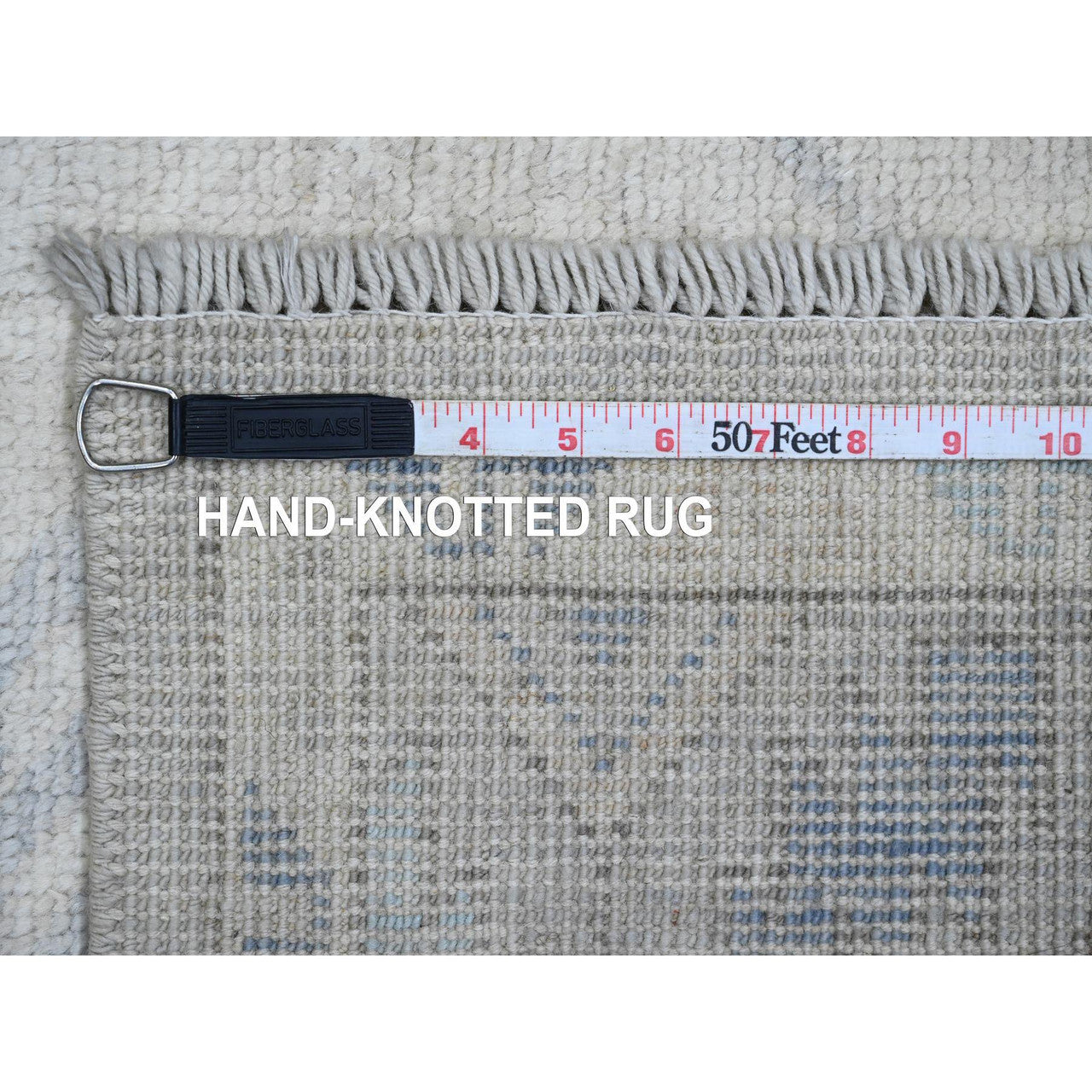 Gray 4'1" x 8'0" Oushak And Peshawar Hand knotted Wool Rug - Sku: O020862