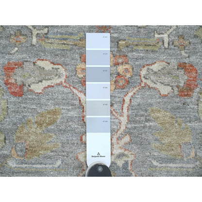 Heriz Wool Hand Knotted Rug Grey 2.8x15.6 -O020868