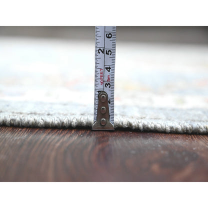 Heriz Wool Hand Knotted Rug Grey 2.8x15.6 -O020868