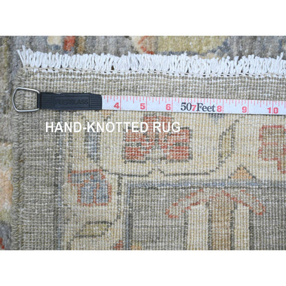 Heriz Wool Hand Knotted Rug Grey 2.8x15.6 -O020868