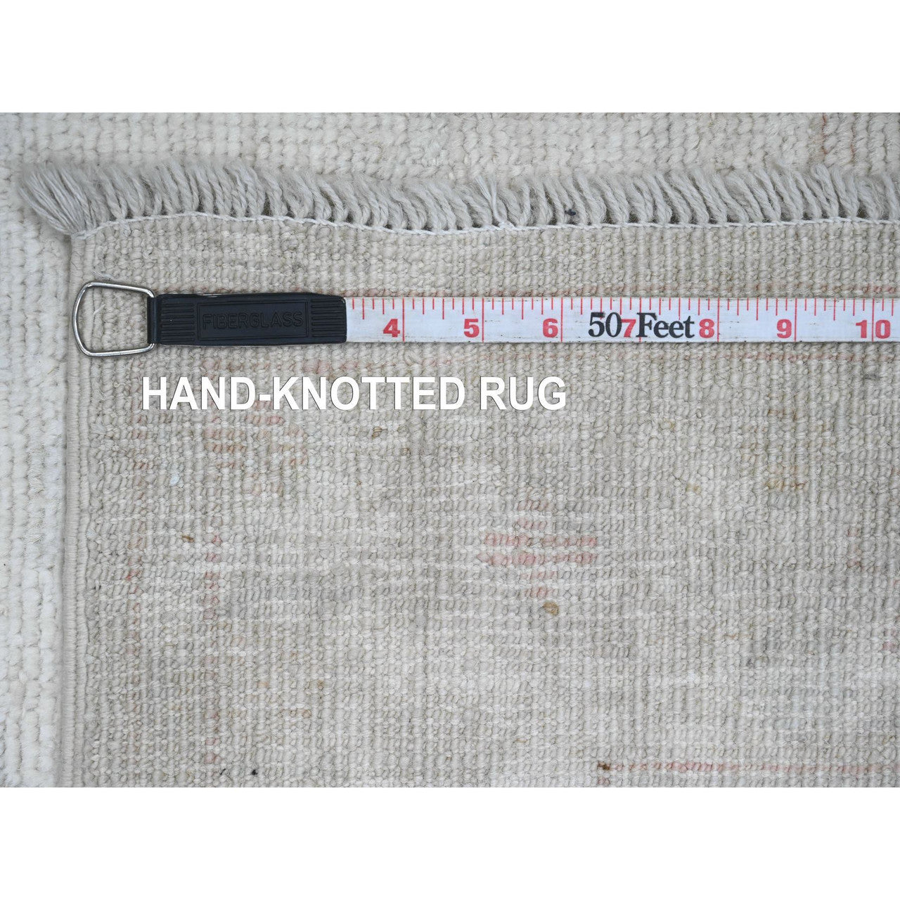 Gray 3'0" x 9'7" Oushak And Peshawar Hand knotted Wool Rug - Sku: O020880
