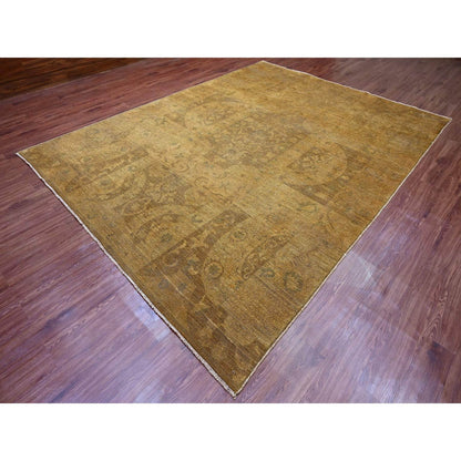 Tribal & Geometric Wool Hand Knotted Rug Brown 9.0x11.10 -O020902