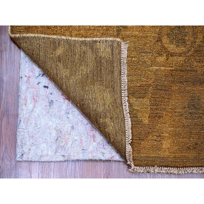 Tribal & Geometric Wool Hand Knotted Rug Brown 9.0x11.10 -O020902