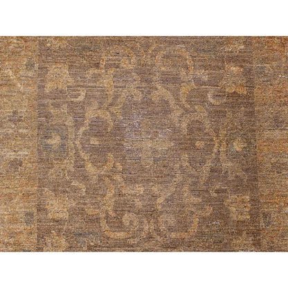 Tribal & Geometric Wool Hand Knotted Rug Brown 9.0x11.10 -O020902
