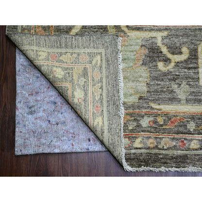 Oushak And Peshawar Wool Hand Knotted Rug Grey 12.0x15.7 -O020912