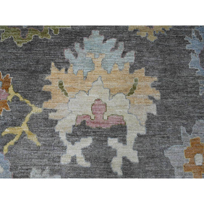 Oushak And Peshawar Wool Hand Knotted Rug Brown 11.10x15.9 -O020913