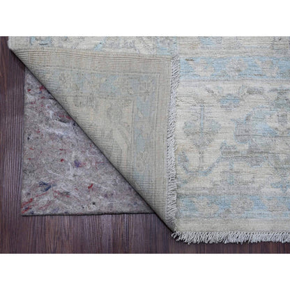 Oushak And Peshawar Wool Hand Knotted Rug Grey 8.4x9.9 -O020916