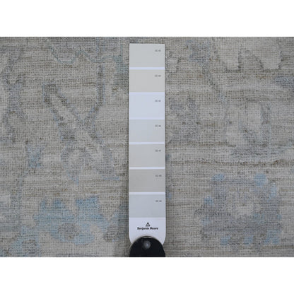Oushak And Peshawar Wool Hand Knotted Rug Grey 8.4x9.9 -O020916