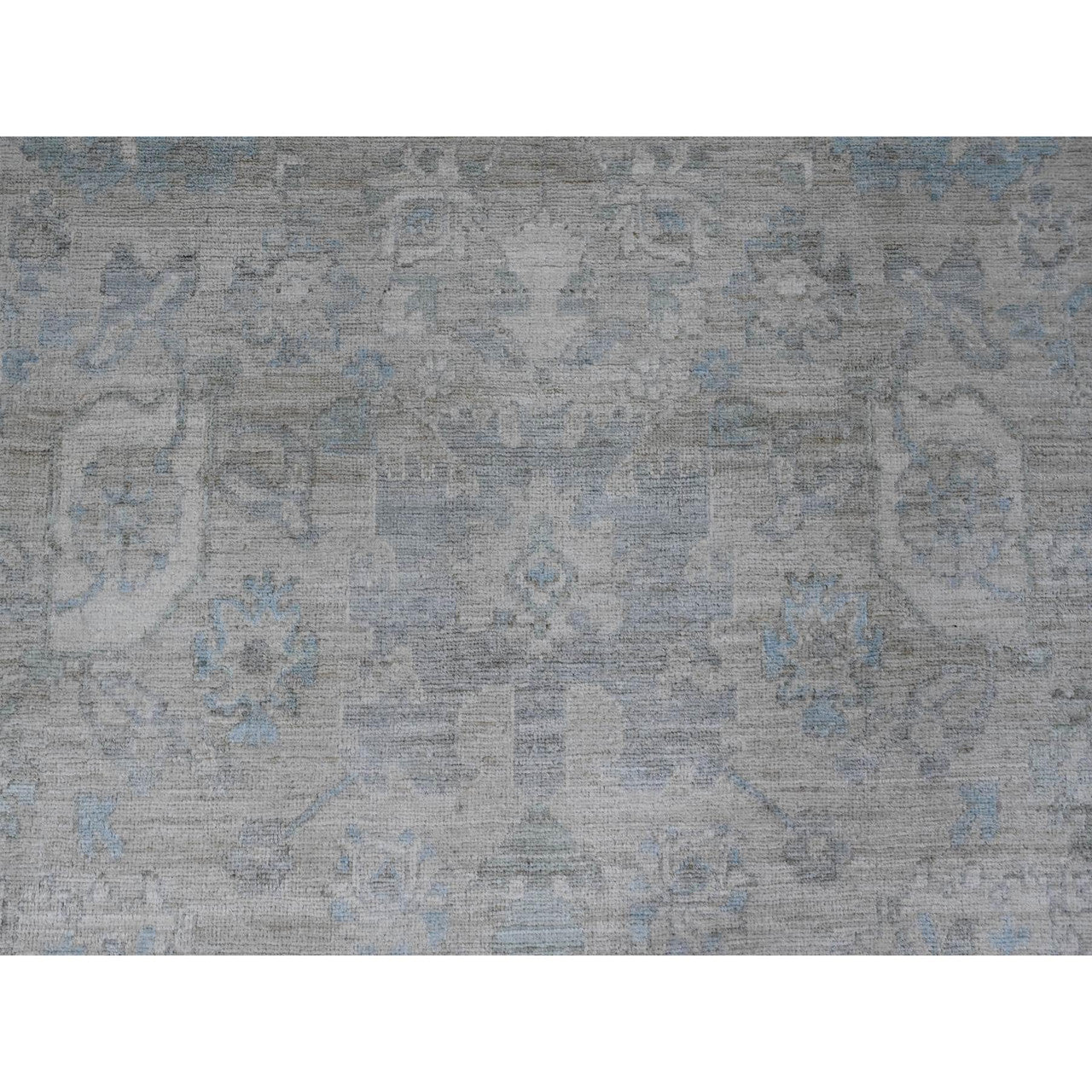 Gray 8'4" x 9'9" Oushak And Peshawar Hand knotted Wool Rug - Sku: O020916