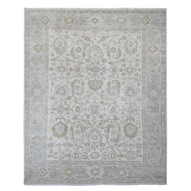 Heriz Wool Hand Knotted Rug Ivory 8.11x11.0 -O020918