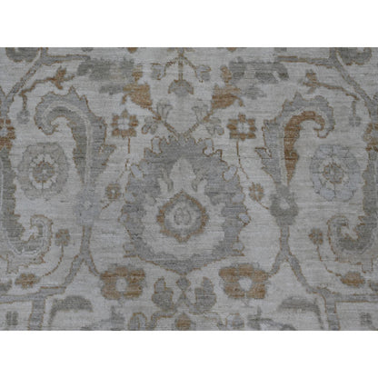 Heriz Wool Hand Knotted Rug Ivory 8.11x11.0 -O020918