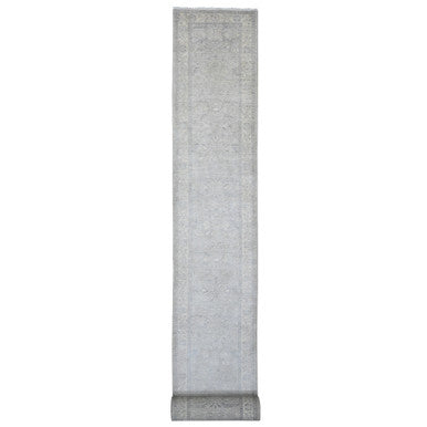 Oushak And Peshawar Wool Hand Knotted Rug Grey 2.10x31.9 -O020919