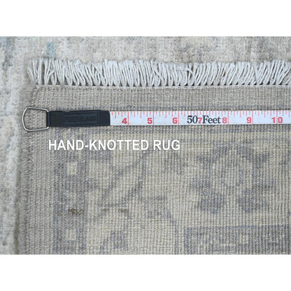 Oushak And Peshawar Wool Hand Knotted Rug Grey 2.10x31.9 -O020919