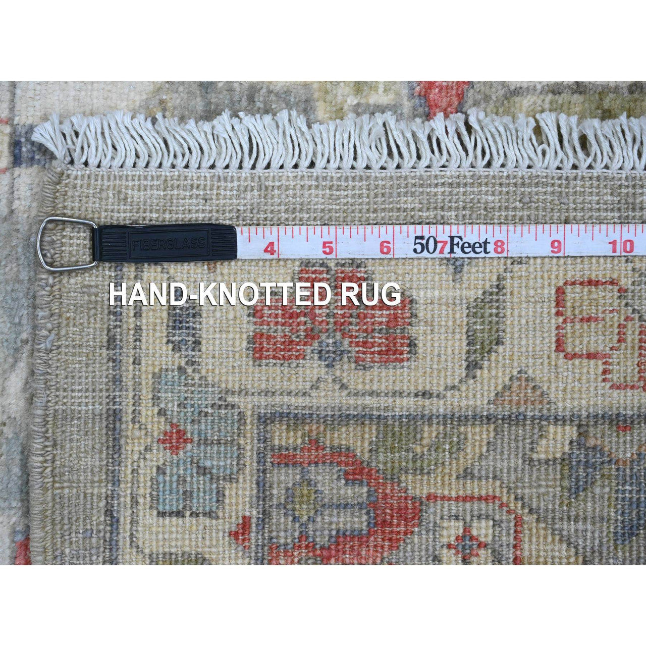 Gray 2'7" x 12'3" Oushak And Peshawar Hand knotted Wool Rug - Sku: O020920